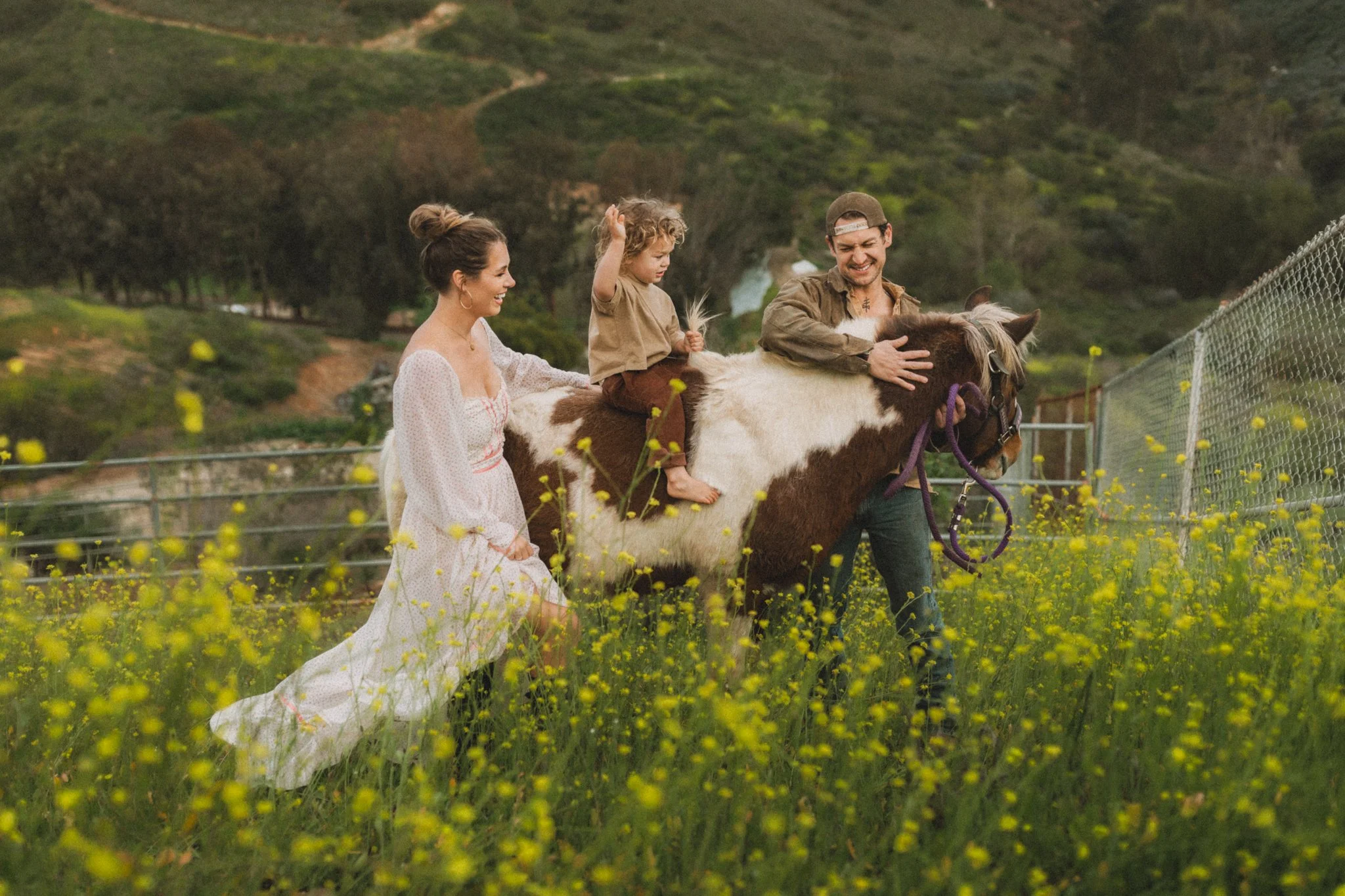 Timeless family portrait in warm natural light